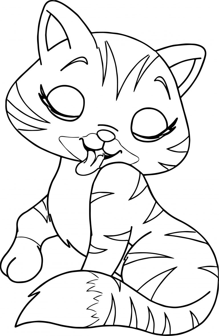 Cat Love Me Coloring Page | Wecoloringpage.com