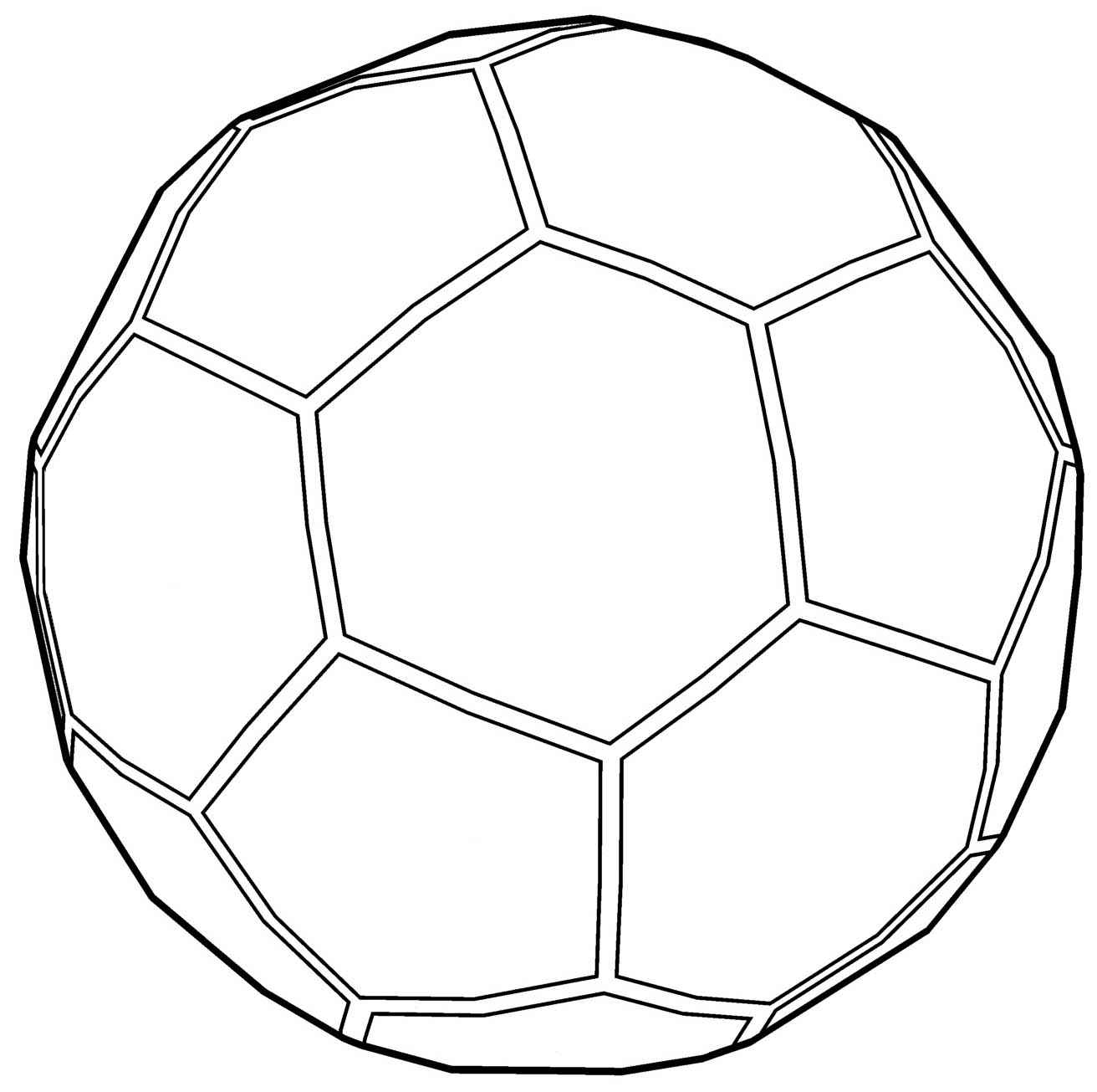 Soccer Ball Outline Coloring Page Wecoloringpage