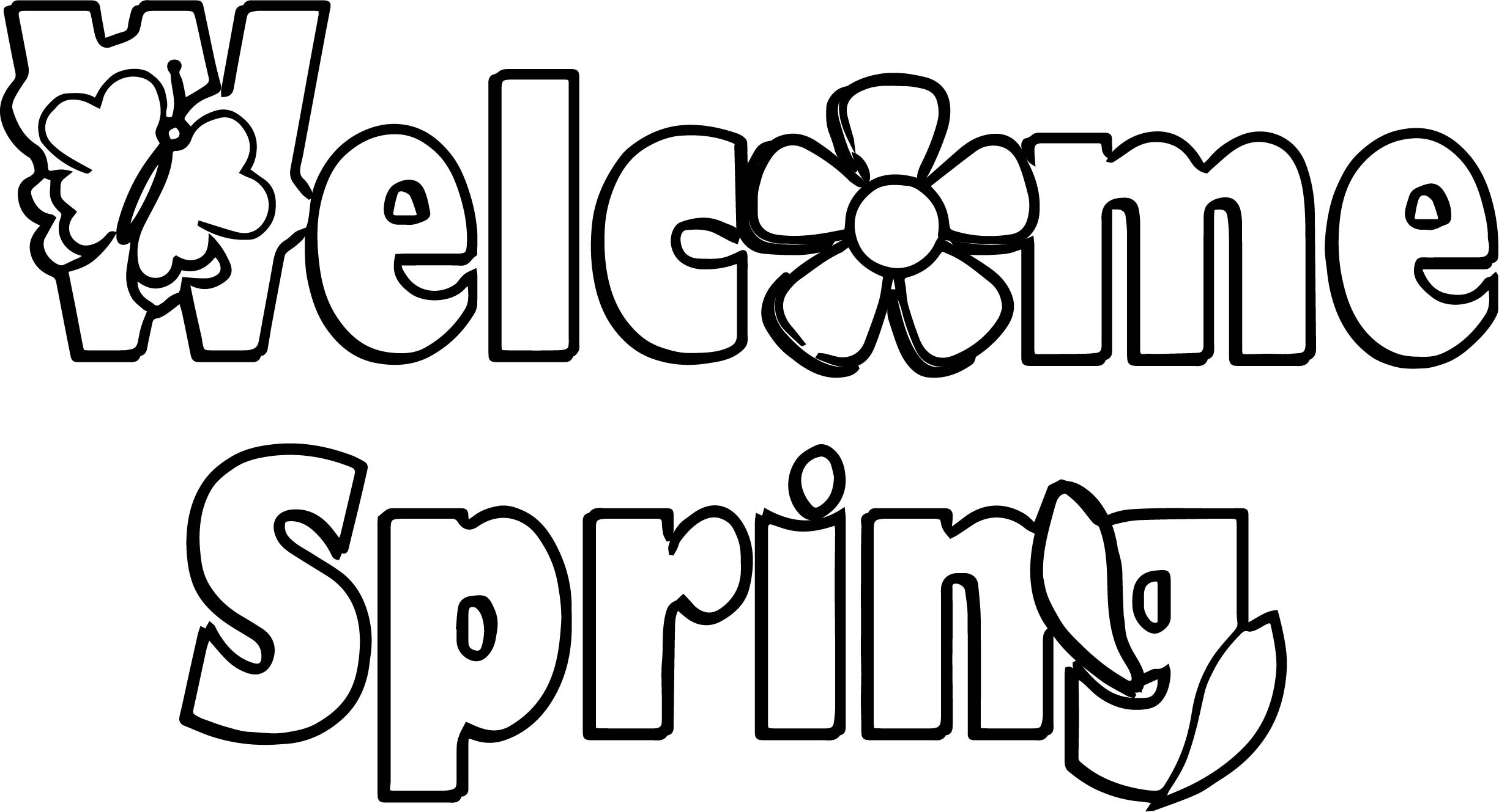 Wel e Spring Coloring Page Wecoloringpage