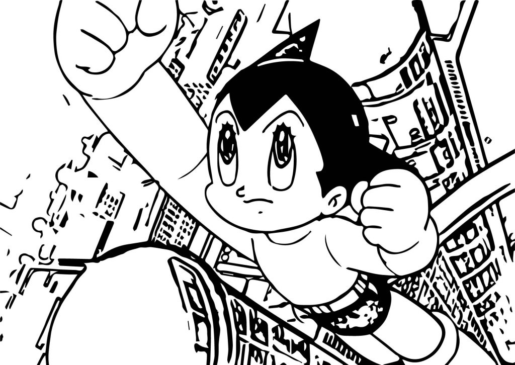 Astro Boy Feature Coloring Page Wecoloringpage