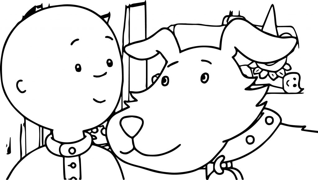 Caillou Dog Coloring Page | Wecoloringpage.com