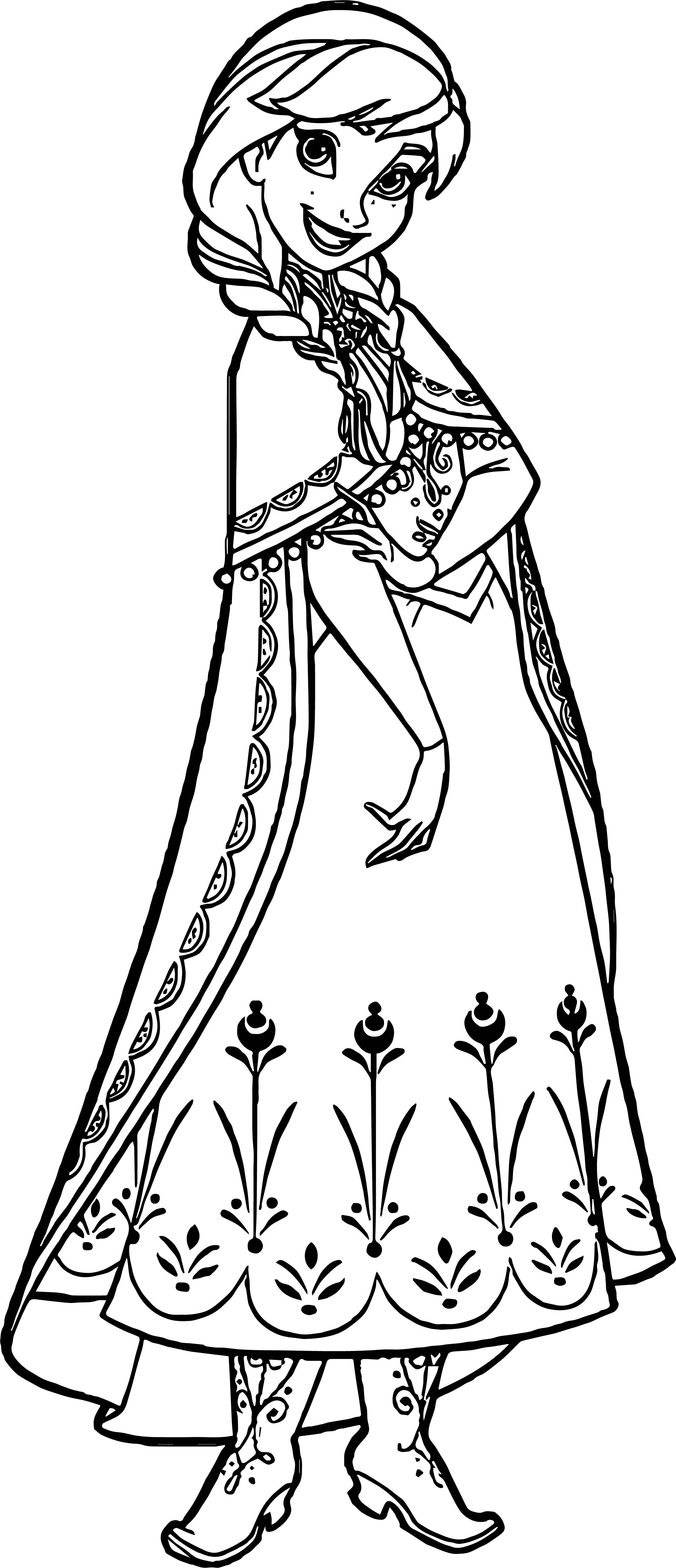 Cute Anna Coloring Page Wecoloringpage