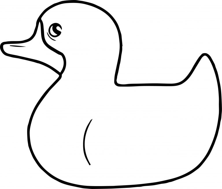 Duck Outline Side Coloring Page | Wecoloringpage.com