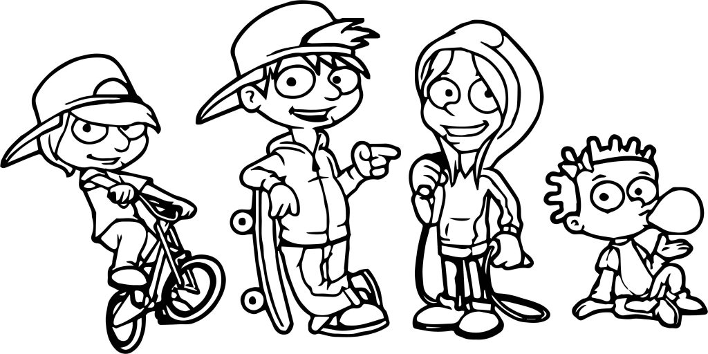 Character Designs Kids Coloring Page | Wecoloringpage.com