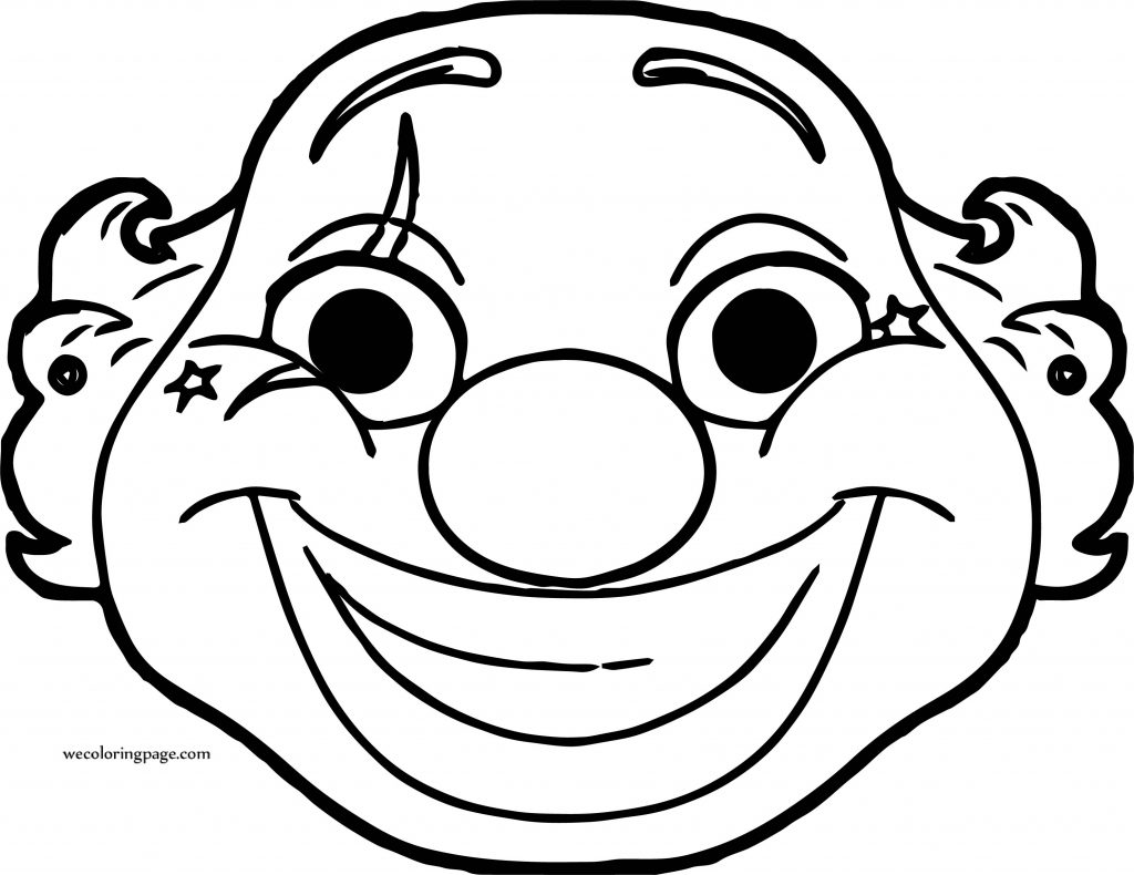 Clown Big Fat Face Coloring Page | Wecoloringpage.com