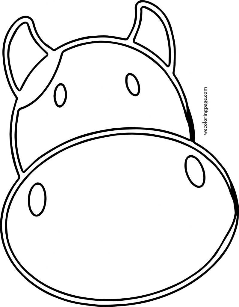 Outline Cow Face Coloring Page Wecoloringpage