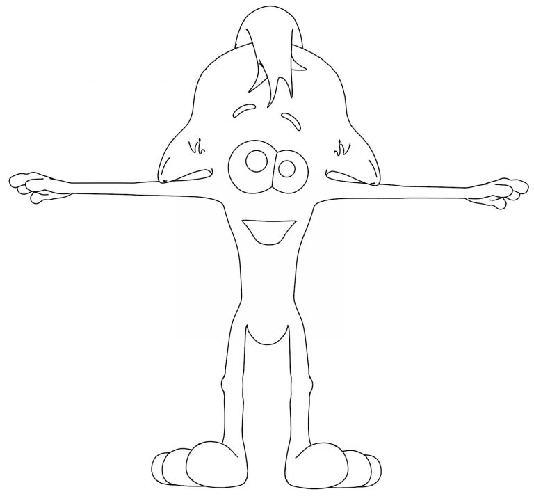 Pompis Coloring Page Comic Cartoon | Wecoloringpage.com