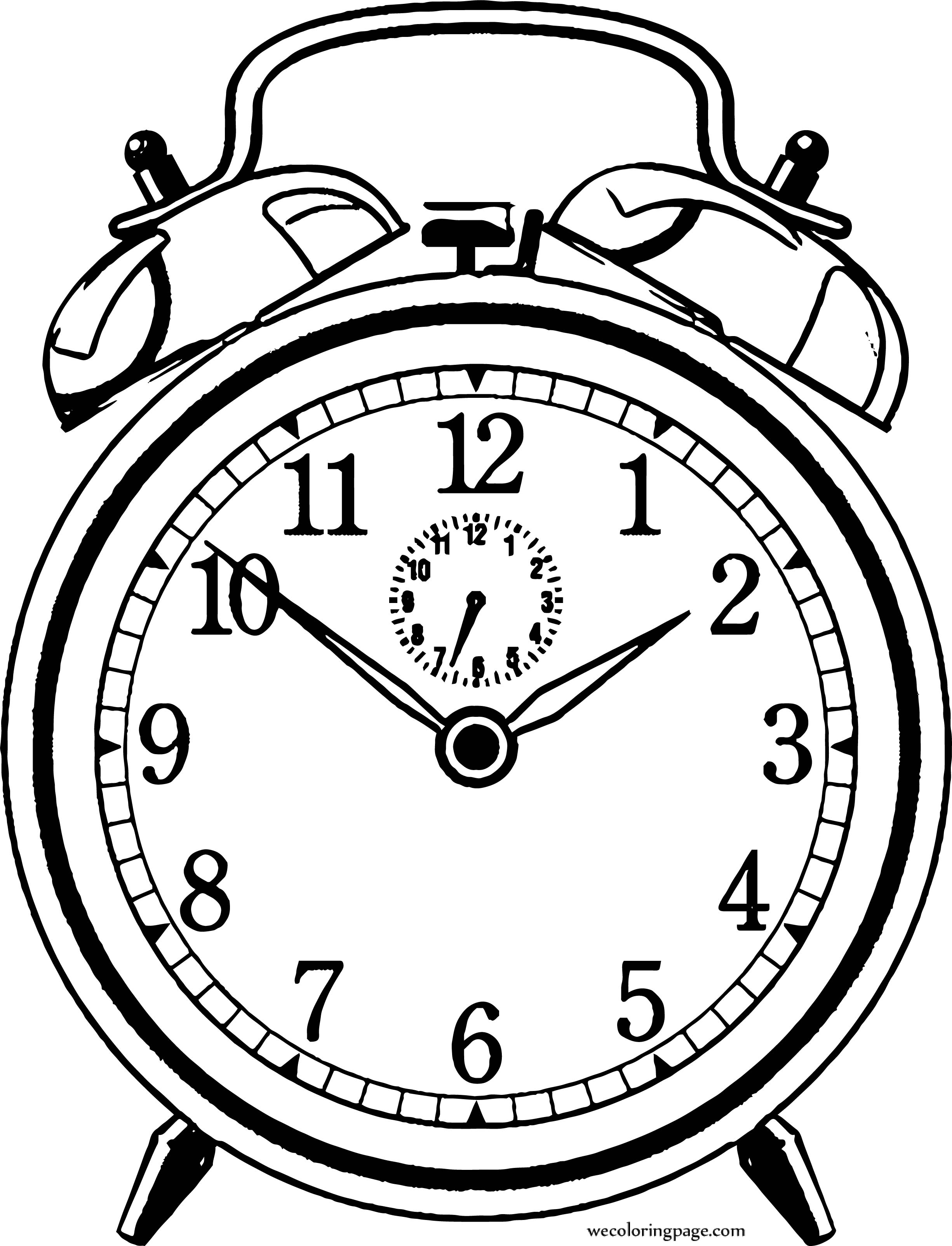 Alarm Clocks Colouring Pages Sketch Coloring Page