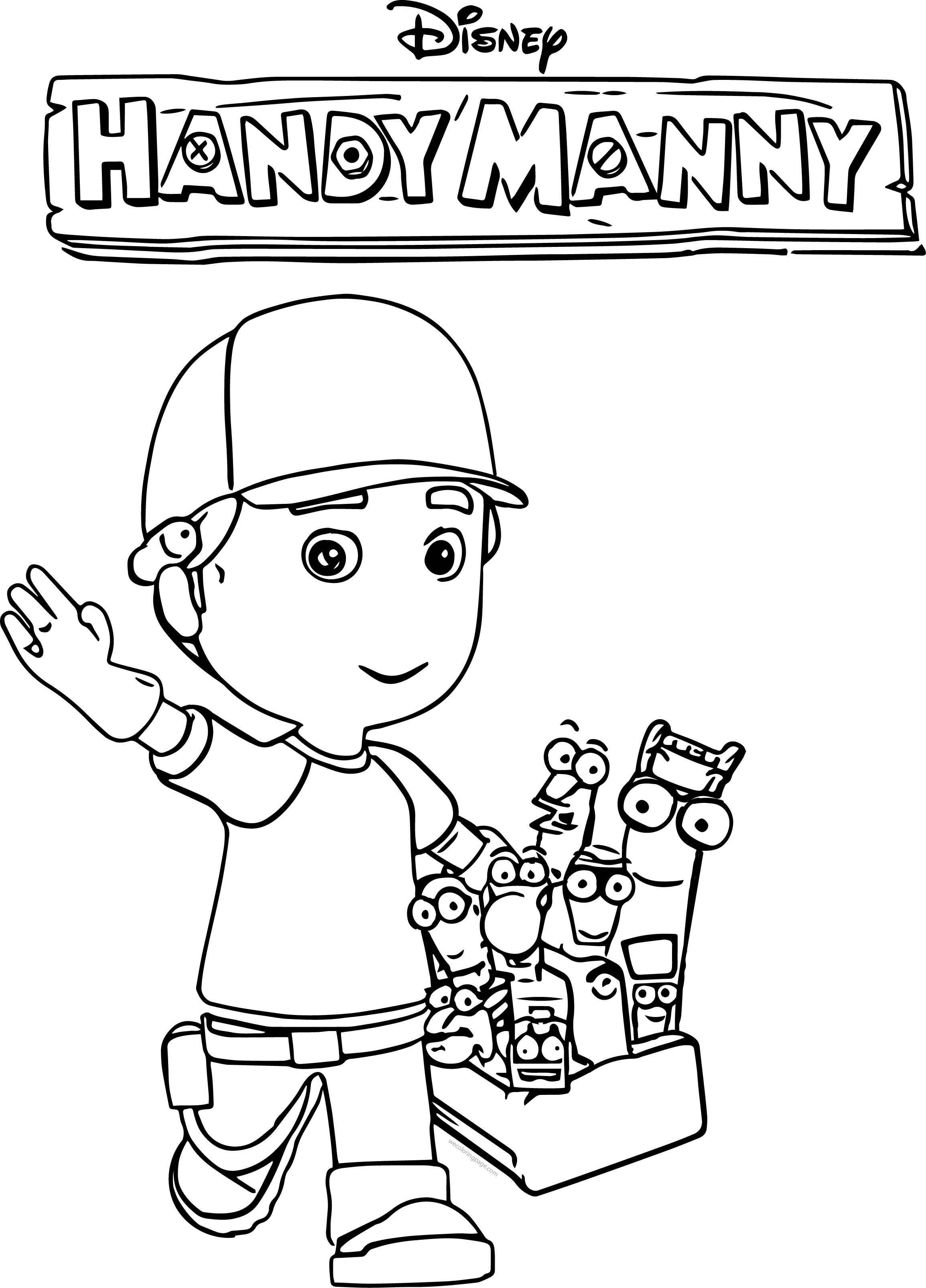 Handy Manny Coloring Sheet Handy Manny Coloring Sheet