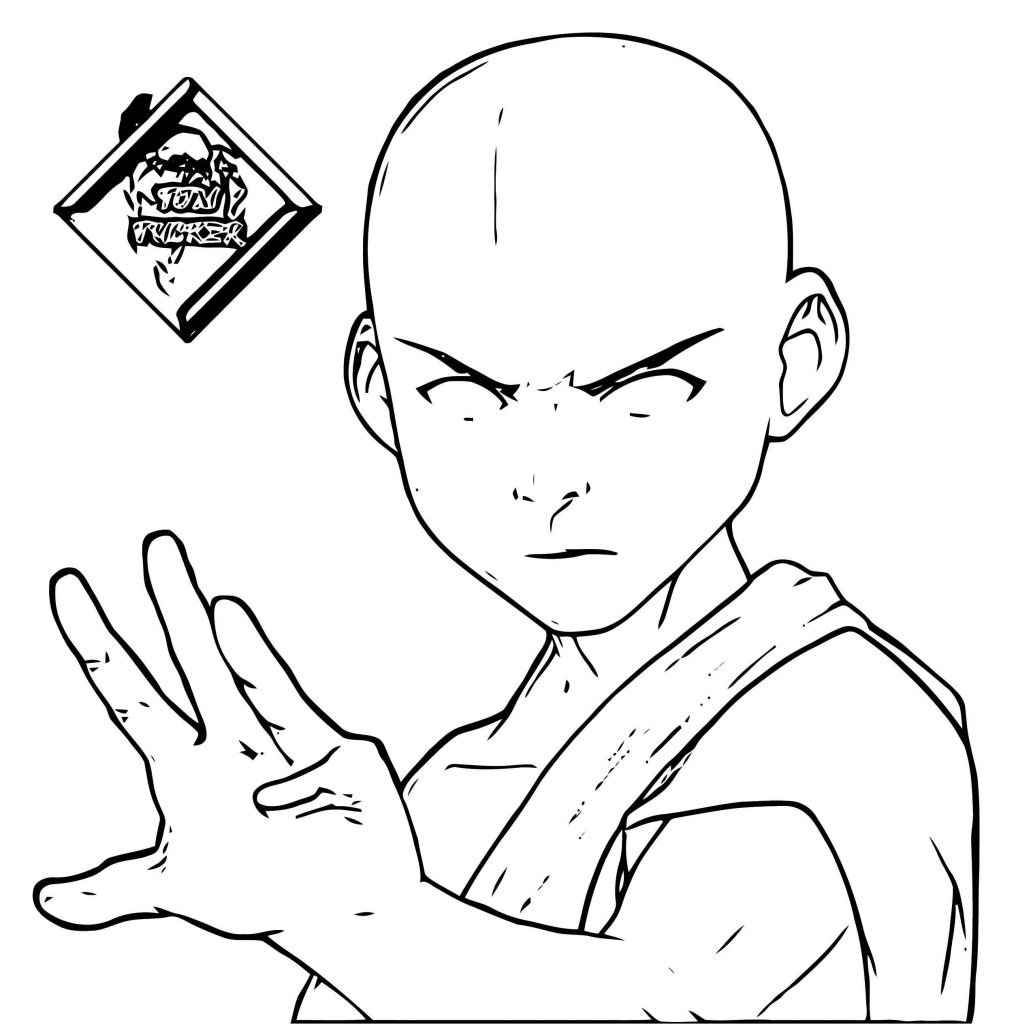 Avatar Aang Avatar Aang Avatar Aang Coloring Page