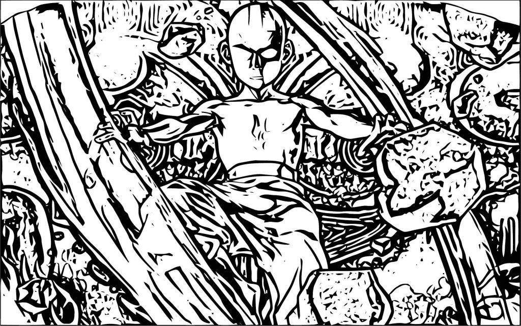 Kataang Moments Katara And Aang True Love Avatar Aang Coloring Page