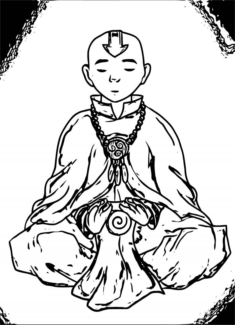 Avatar The Last Airbender Legend Of Aang Avatar Aang Coloring Page