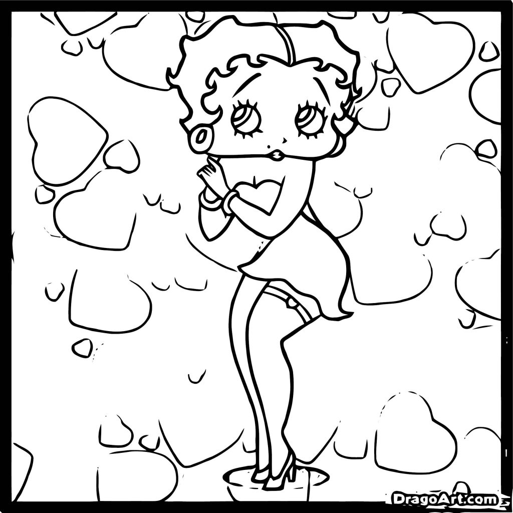 Betty Boop We Coloring Page Wecoloringpage