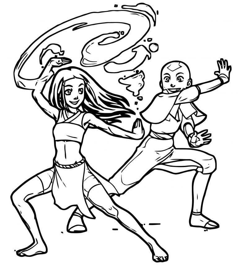 Avatar The Last Airbender Legend Of Aang Avatar Aang Coloring Page