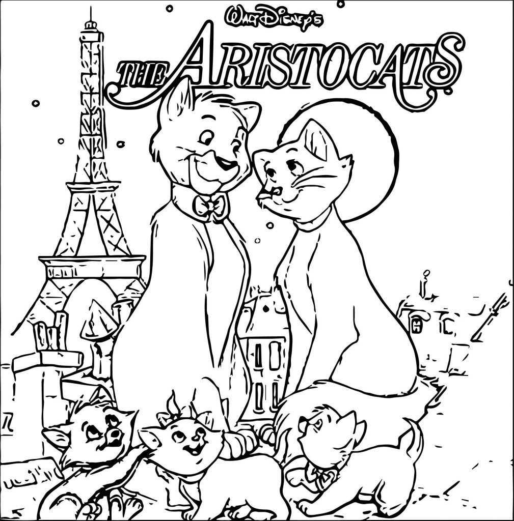 Cute Disney The Aristocats Coloring Page