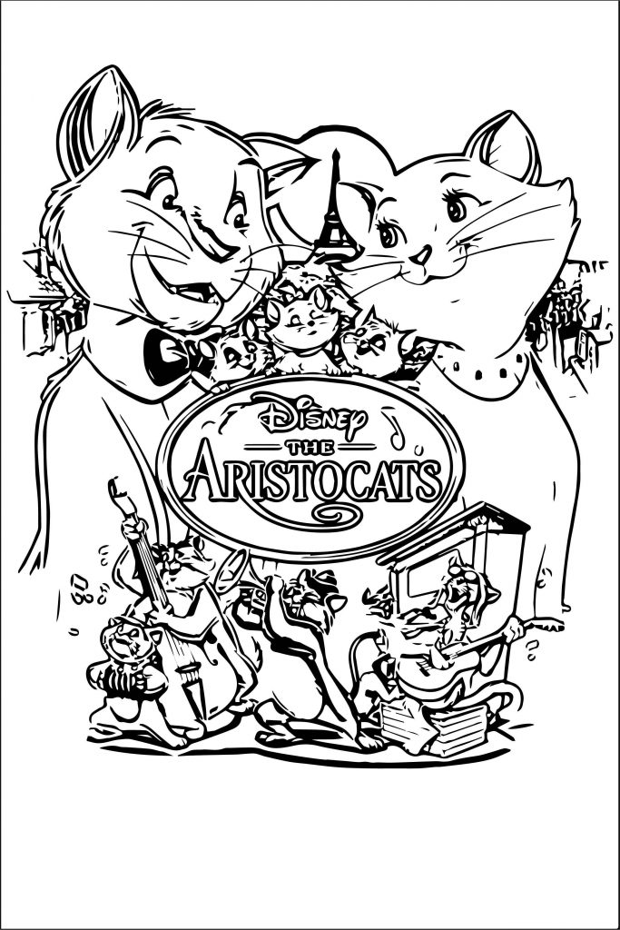 Disney The Aristocats Coloring Pages | Wecoloringpage.com