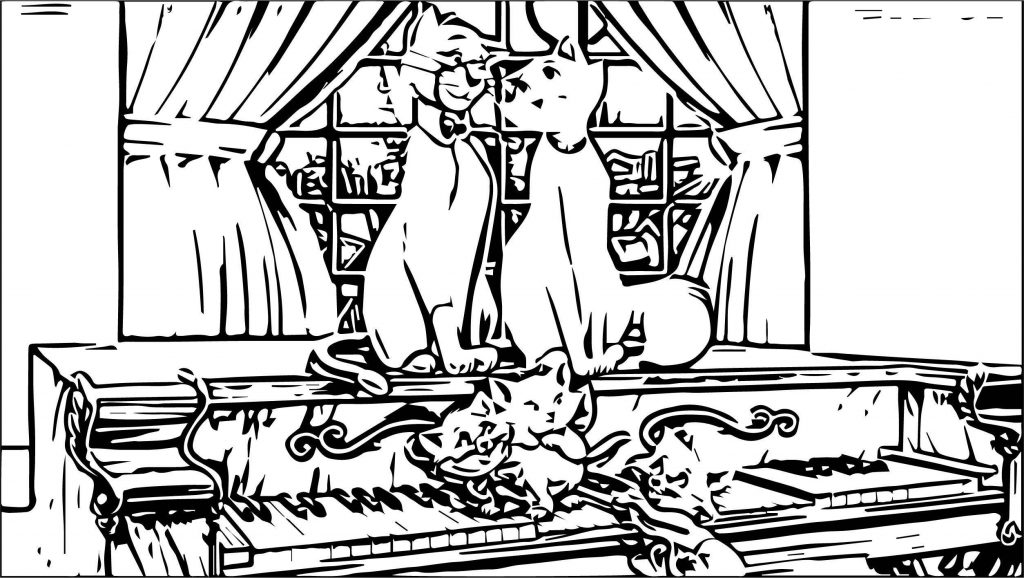 Disney The Aristocats Coloring Page 152 | Wecoloringpage.com