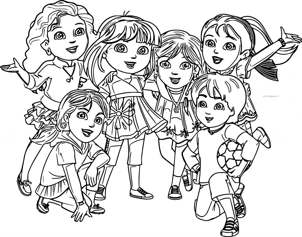 Dora The Explorer Jump Coloring Page Wecoloringpage 7191 | The Best