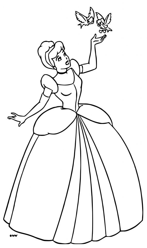 Cinderella Mice And Birds Coloring Pages 28 Wecoloringpage