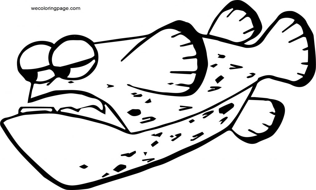 Disney Finding Nemo Bloat Shock Fish Coloring Pages Wecoloringpage