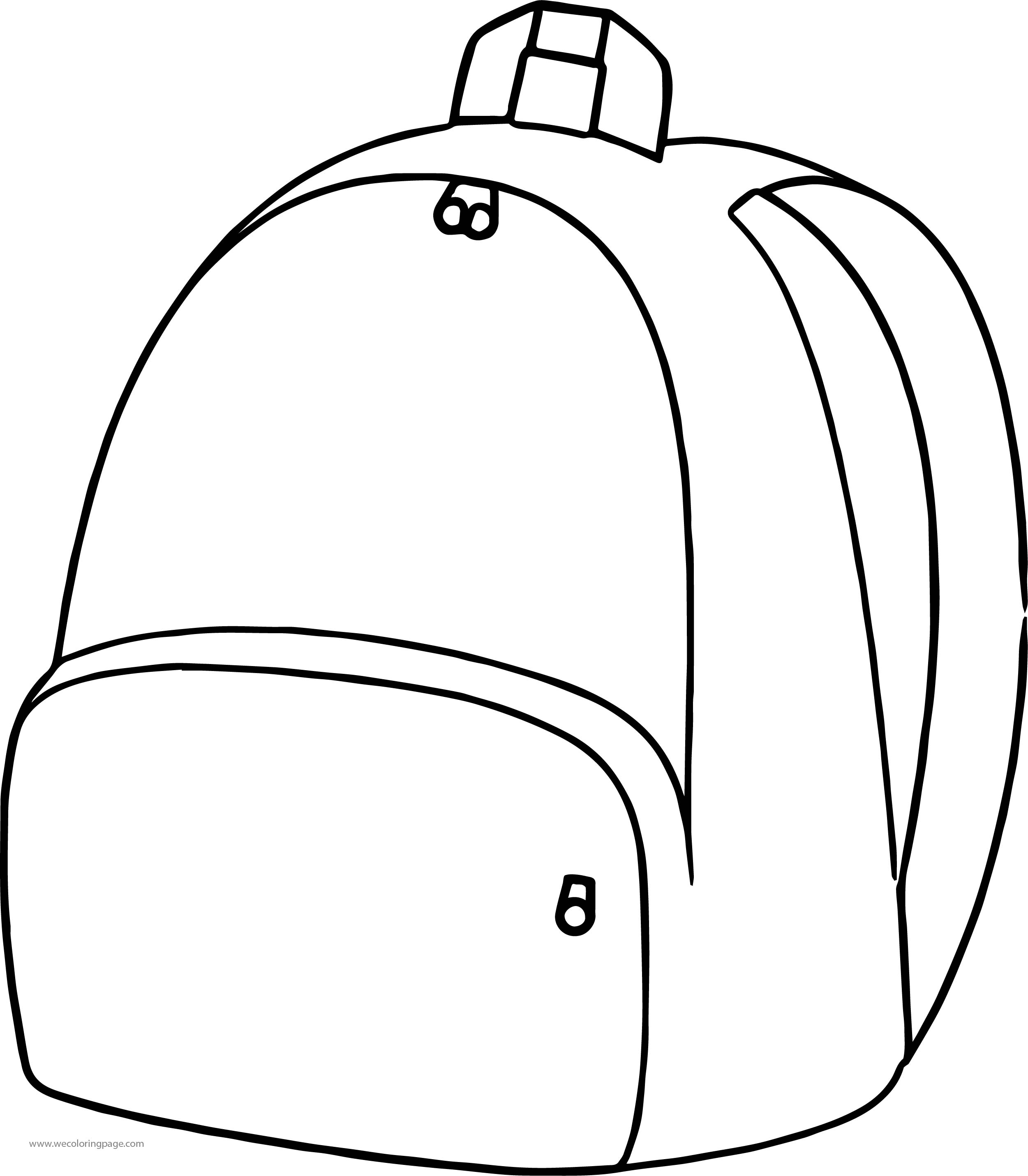 Is School Bag Coloring Page Wecoloringpagecom