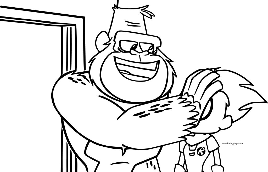 Monkey And Teen Titans Go Robin Coloring Page Wecoloringpage