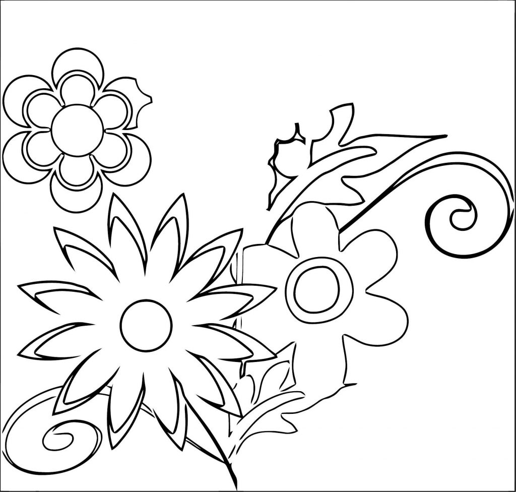 Flower Coloring Page 08 | Wecoloringpage.com