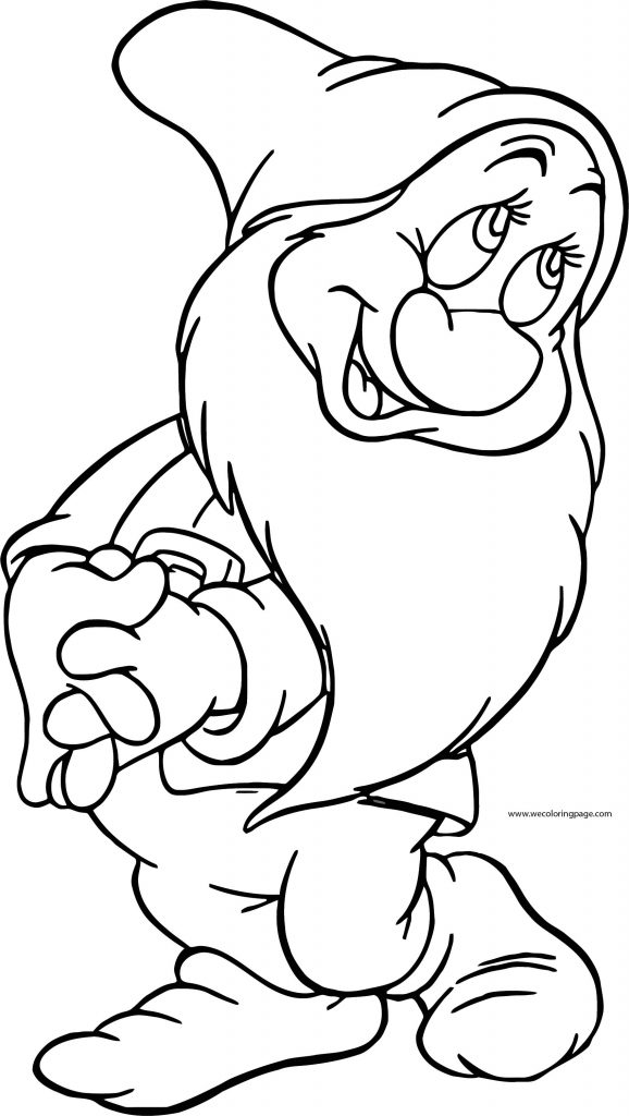 Snow White Front View Coloring Page 