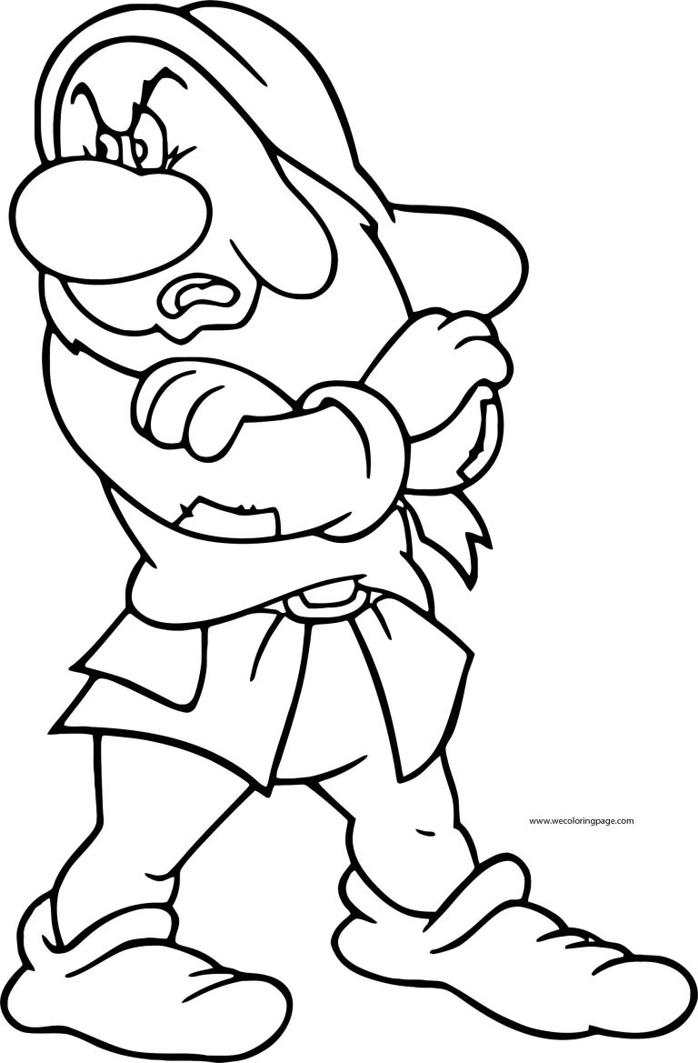 Snow White Front View Coloring Page 