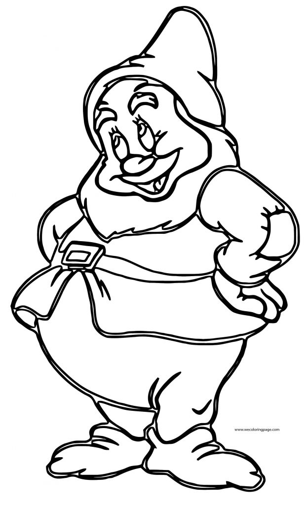 Snow White Front View Coloring Page 