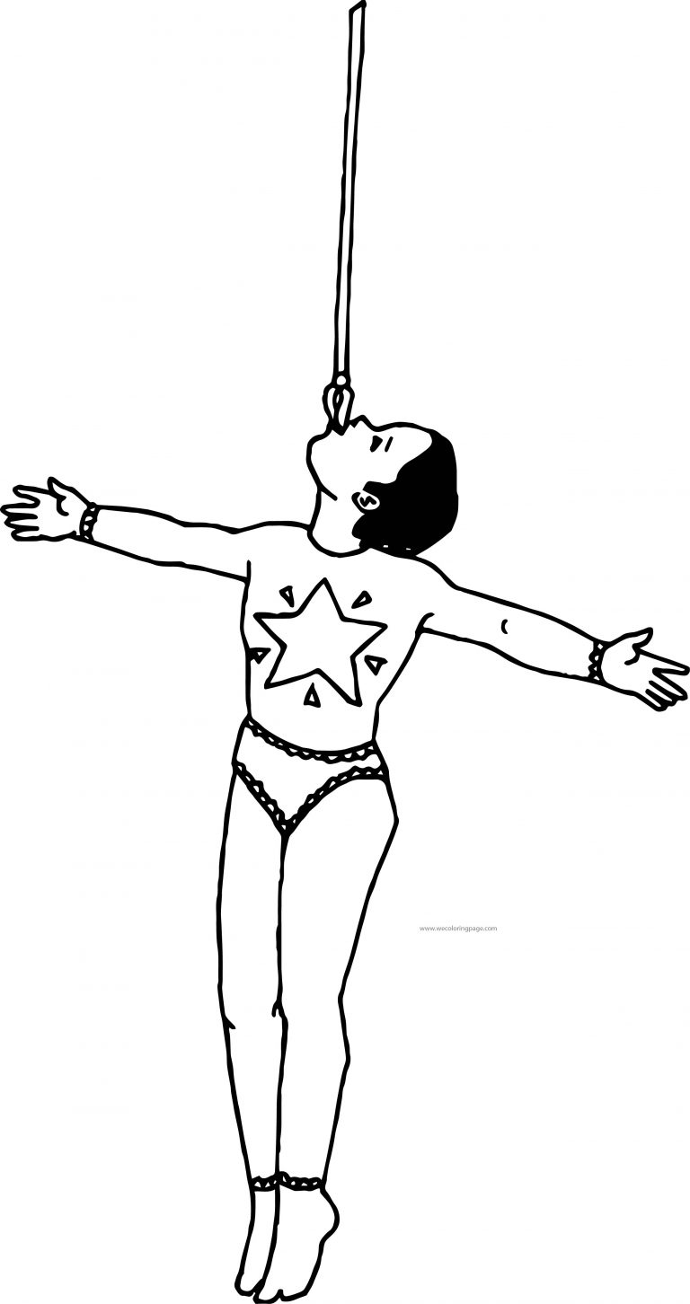 Circus Girl Balance Coloring Page | Wecoloringpage.com