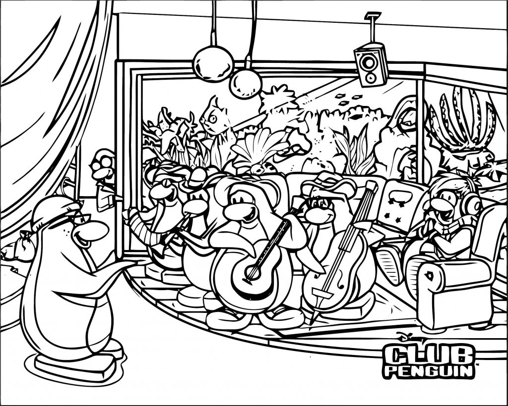 Club Penguin Awards Coloring Page Wecoloringpage