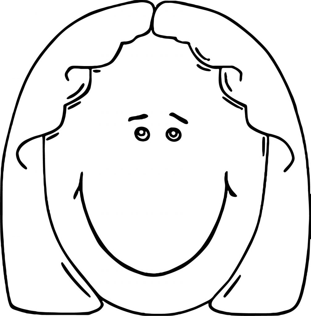 Face Lady Face Cartoon Clip Art Coloring Page | Wecoloringpage.com