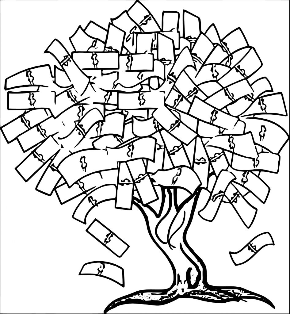 Money Coloring Page Wecoloringpage