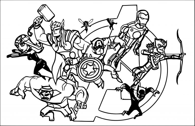 Avengers Catch Coloring Page 