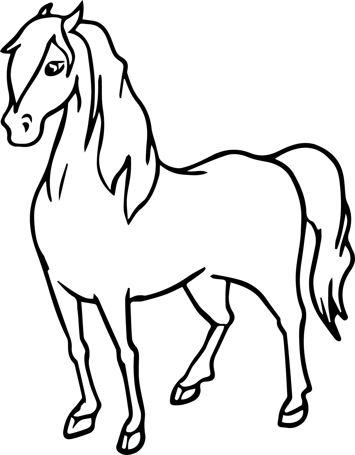Cartoon Horse Coloring Page 57