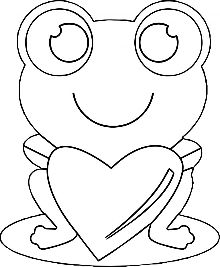 Free Frog Coloring ‡ Hearts To Print 7349 Free Frog Coloring   Frogs