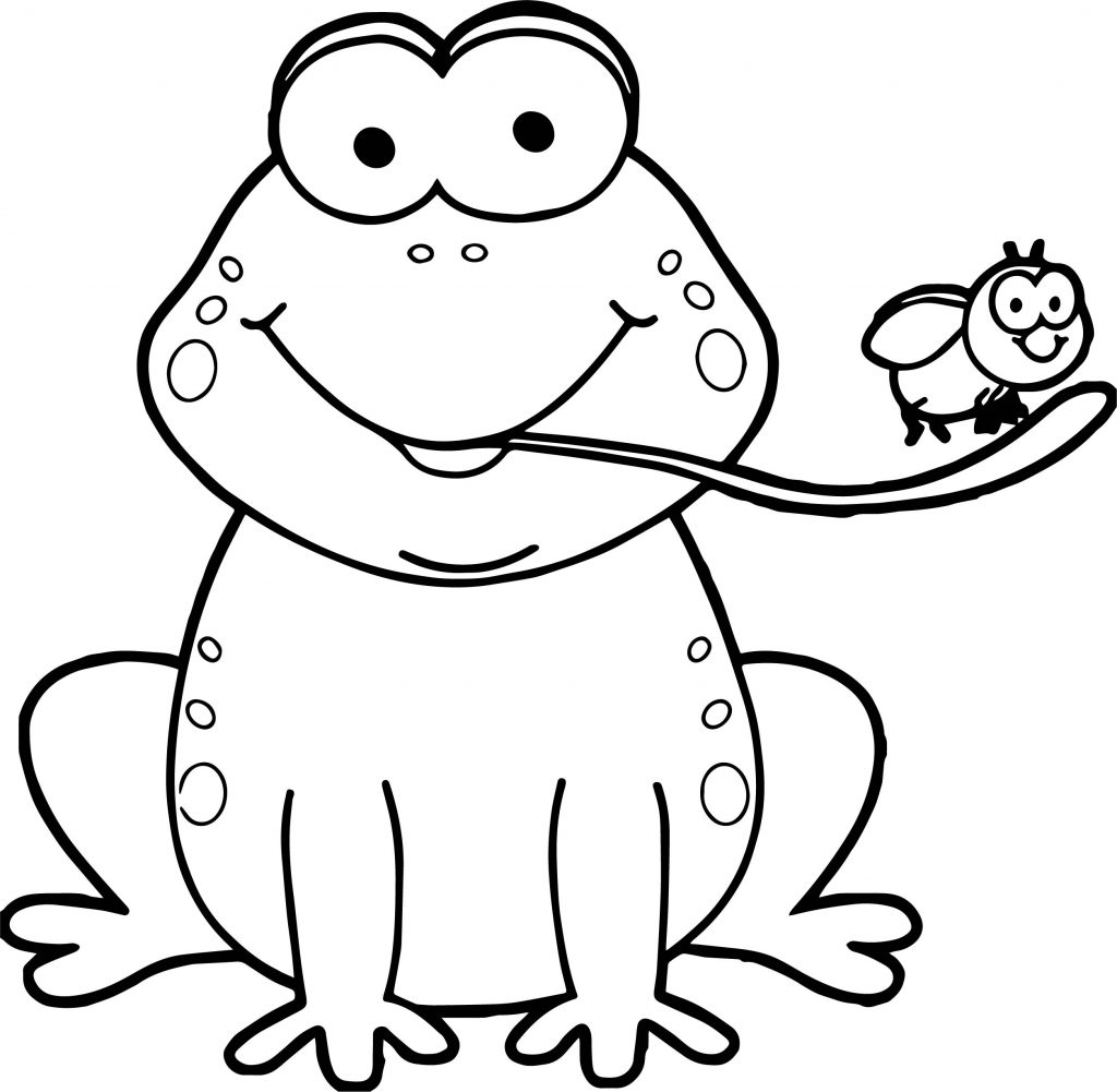 Frog Face Cartoon Coloring Page | Wecoloringpage.com