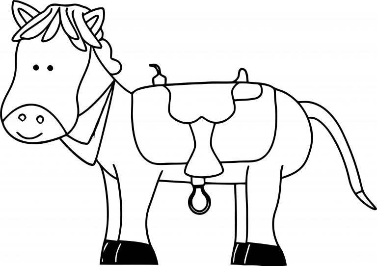 Cartoon Horse Coloring Page | Wecoloringpage.com