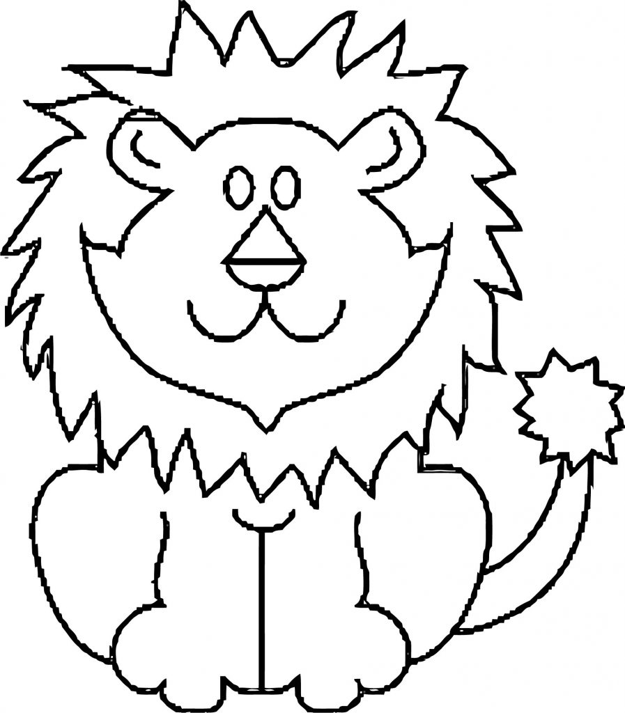 Kids Lion Coloring Page | Wecoloringpage.com