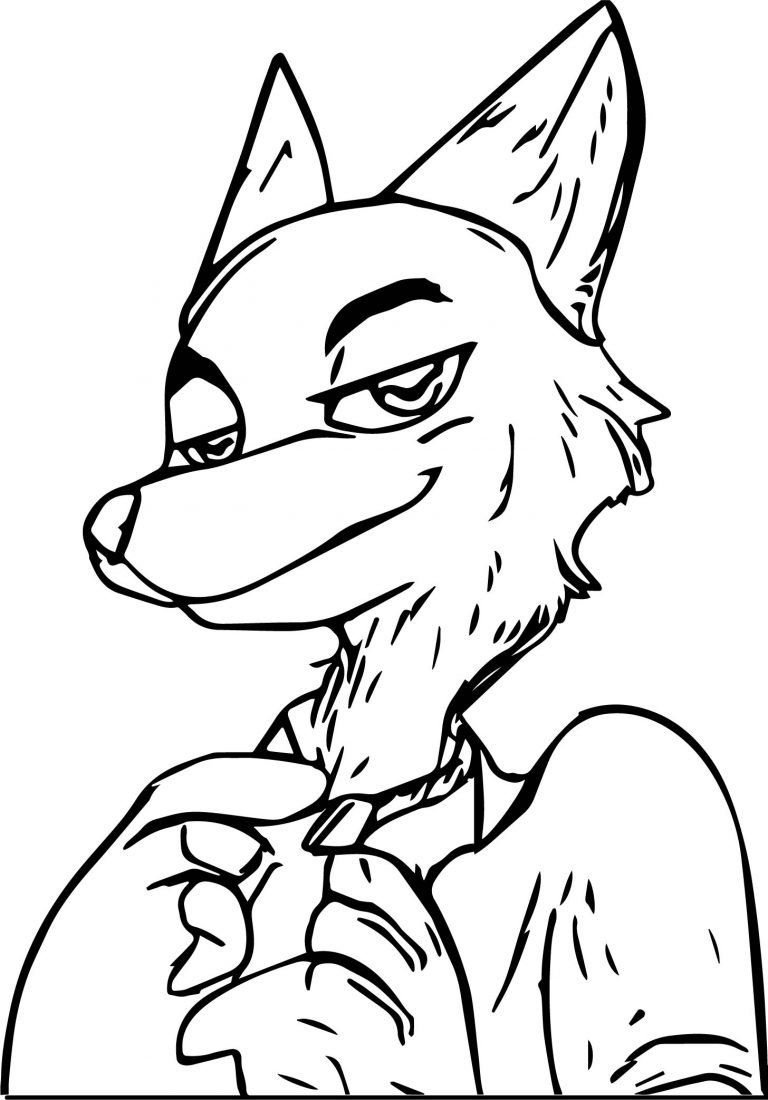 Nick Wilde Zootopia Coloring Pages 