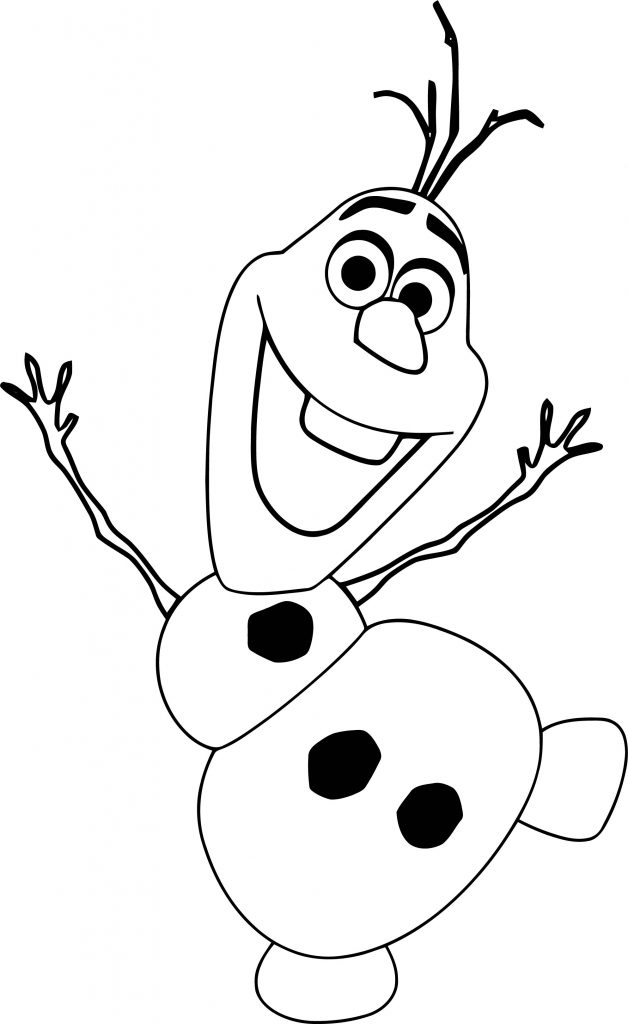 Frozen Hello Coloring Page 