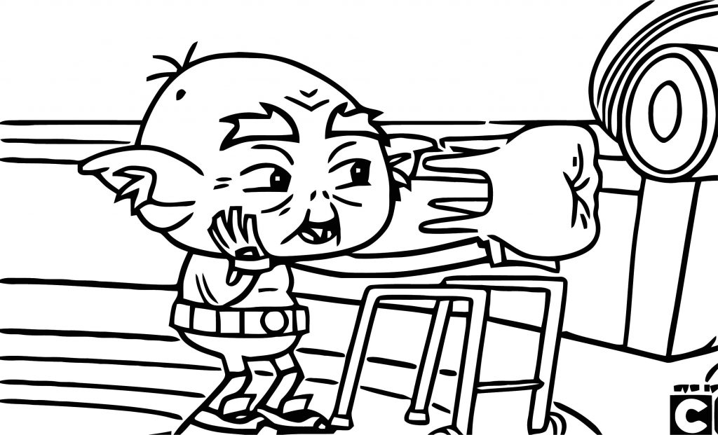 Teen Titans Beast Boy’s Dog Face Coloring Page | Wecoloringpage.com