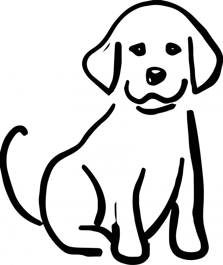 Sad Puppy Cartoon Illustration Of Cute Dog Dog Puppy Coloring Page