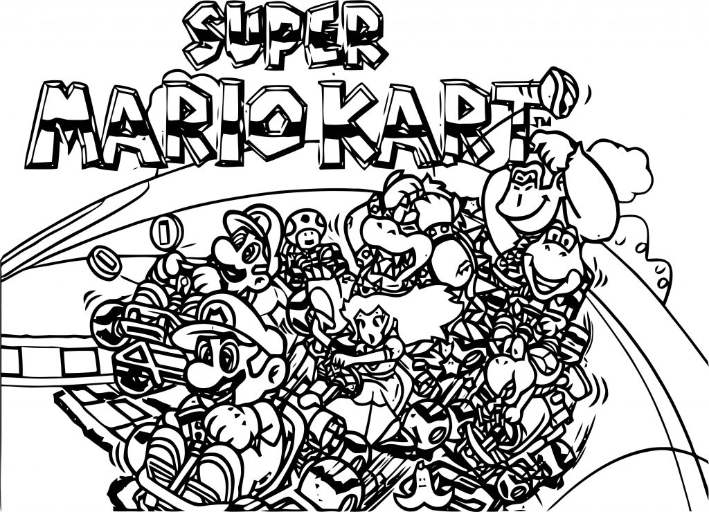 Mario Kart Coloring Pages Wecoloringpage