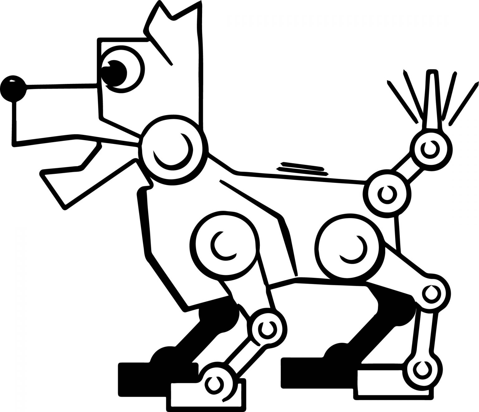 Robot Dog Coloring Page