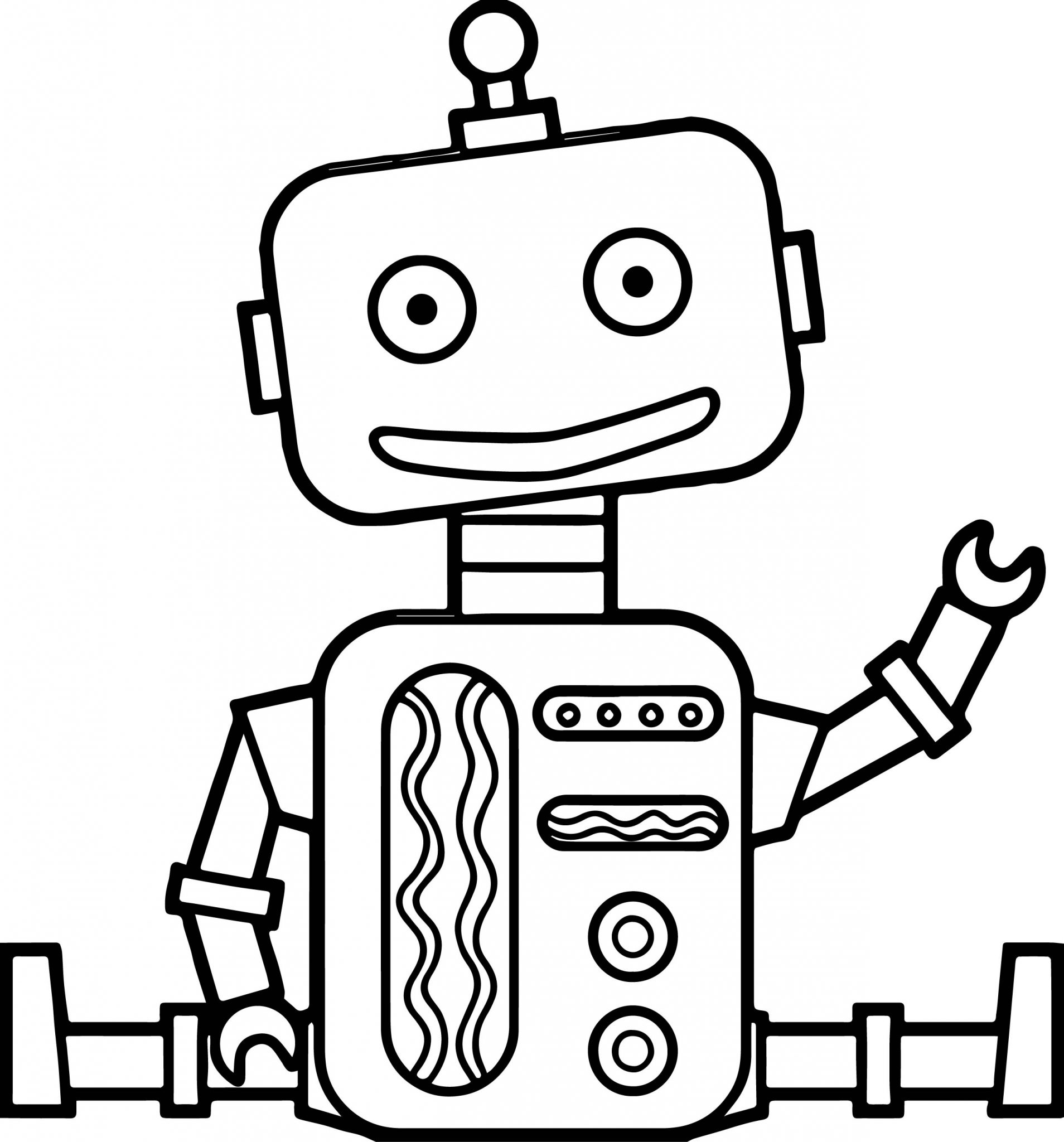 Staying Kid Free Robot Coloring Page – Wecoloringpage.com