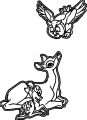 Bambi and his Mother Coloring Pages 6