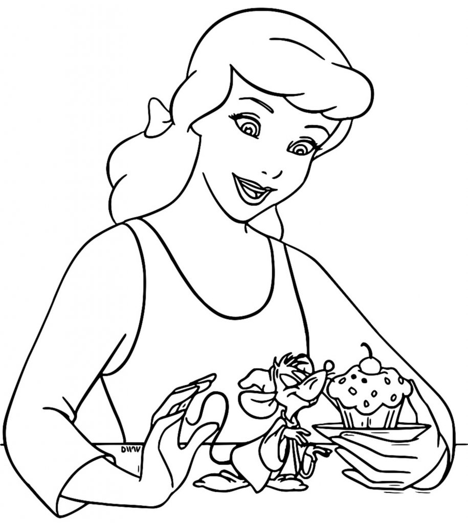 Cinderella Mice And Birds Coloring Pages 34 Wecoloringpage