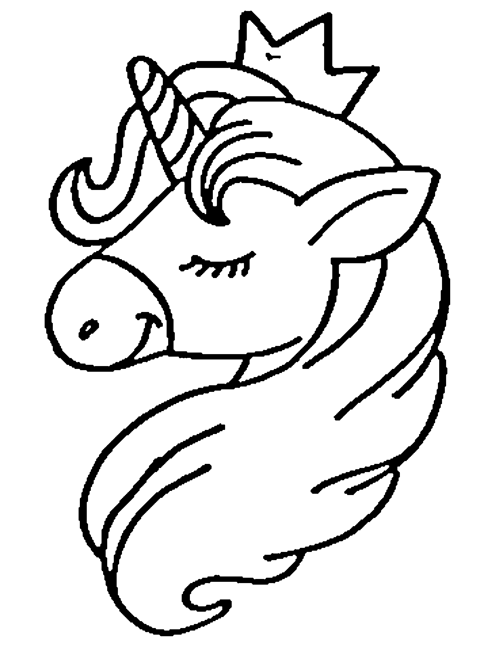 Draw Unicorn Coloring Page